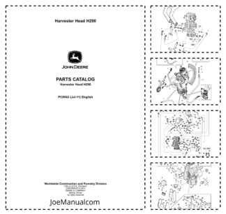 John Deere H290 Processing Head Parts Catalog PC9542