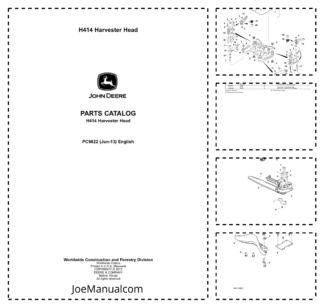 John Deere H414 Processing Head Parts Catalog PC9822