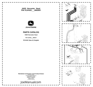 John Deere H425 Processing Head Parts Catalog PC16167