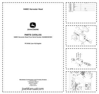 John Deere H480C Processing Head Parts Catalog PC10342