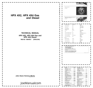 John Deere HPX 4X2 HPX 4X4 Gas and Diesel Service Manual TM2195