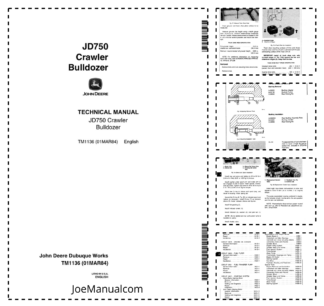 John Deere JD750 Crawler Bulldozer Service Manual TM1136