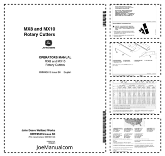 John Deere MX8 MX10 Rotary Cutters Operators Manual OMW4505