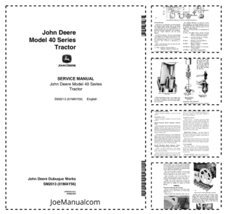 John Deere Model 40 Series Tractor Service Manual SM2013