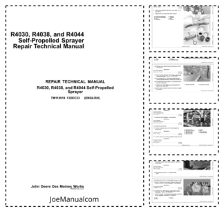 John Deere R4030 R4038 R4044 Sprayer Repair Manual TM115919
