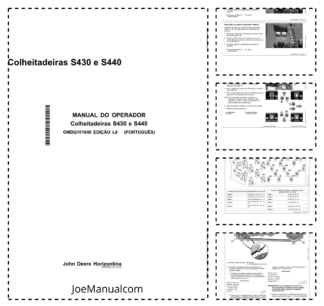 John Deere S430 S440 Combine Harvester Operators Manual OMDQ101848 PT