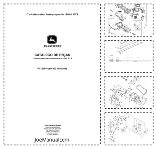 John Deere S540 Combine Harvester Parts Catalog PC12064P PT