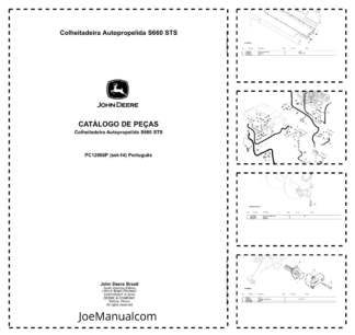 John Deere S660 STS Combine Harvester Parts Catalog PC12066P-14 PT