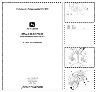 John Deere S660 STS Combine Harvester Parts Catalog PC12066P-15 PT