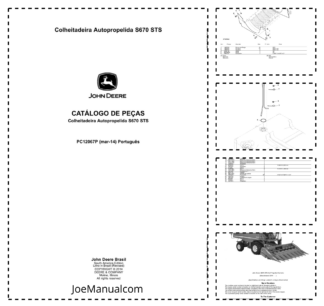 John Deere S670 STS Combine Harvester Parts Catalog PC12067P-14 PT