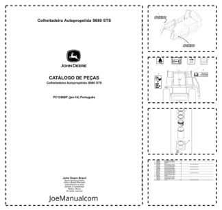 John Deere S680 STS Combine Harvester Parts Catalog PC12068P-14 PT