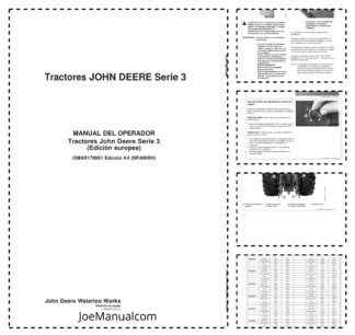 John Deere Series 3 Tractor Operators Manual OMAR178081 ES