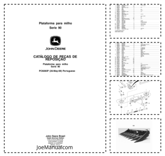 John Deere Series 90 Corn Head Parts Catalog PC9285P PT