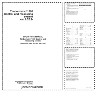 John Deere Timbermatic 300 Operators Manual OMF0069467
