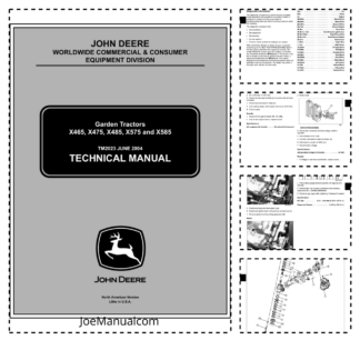 John Deere X465 X475 X485 X575 X585 Tractor Service Manual TM2023