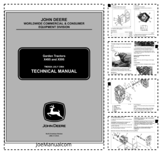 John Deere X495 X595 Tractor Service Manual TM2024