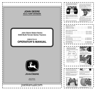 John Deere X500 Multi-Terrain Series Tractor Operators Manual OMM167794-H2
