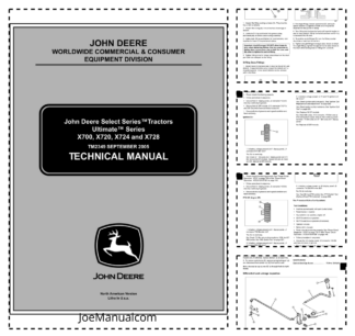 John Deere X700 X720 X724 X728 Tractor Service Manual TM2349