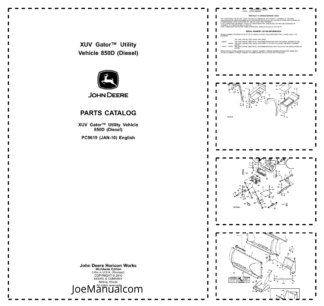 John Deere XUV 850D Gator UTV Parts Catalog PC9619