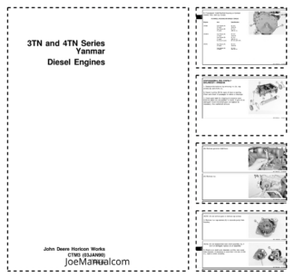 John Deere Yanmar 3TN 4TN Series Engine Service Manual CTM3