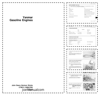 John Deere Yanmar Gasoline Engines Service Manual CTM12