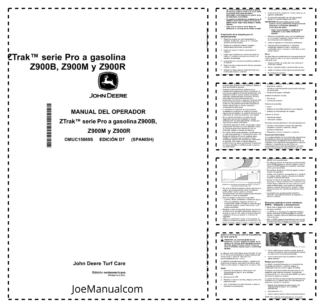 John Deere ZTrak Serie Z900B Z900M Z900R Mower Operators Manual OMUC15069S ES