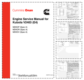 Kubota Cummins V2404-M-E4BG Engine Service Manual
