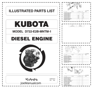 Kubota D722-E2B-MNTM-1 Engine Parts Catalog