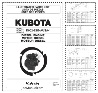 Kubota D902-E2B-AUSA-1 Engine Parts Catalog
