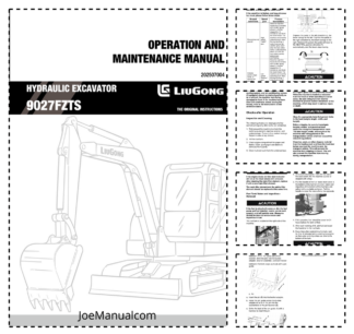 LiuGong 9027FZTS Excavator Operation and Maintenance Manual