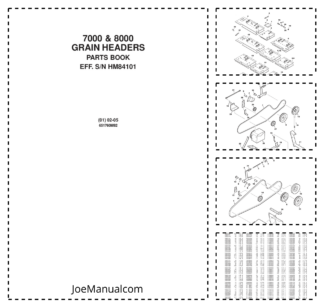 Massey Ferguson 7000 8000 Grain Headers Parts Catalog SN HM84101
