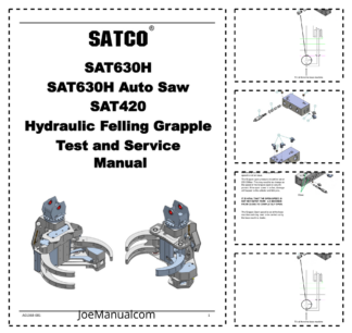SATCO SAT640H Hydraulic Felling Grapple Test and Service Manual