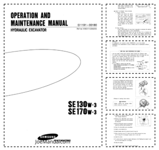 Samsung SE130W-3 SE170W-3 Excavator Operators Manual VOE2114355255H
