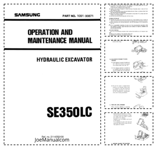 Samsung SE350LC Excavator Operators Manual VOE2114355106H
