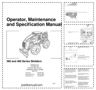 Timberjack 360 460 Skidder Operators Manual SN 974174 and UP OMF283823