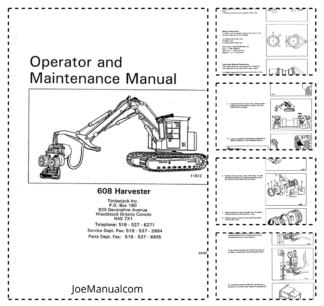 Timberjack 608 Harvester Operators Manual 701548800