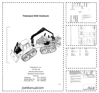 Timberjack 933 Clambunk Skidder Operators Manual SN 9330191 and UP OMF279361