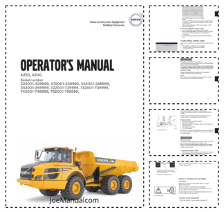 Volvo A25G A30G Articulated Dump Truck Operators Manual 20050173H