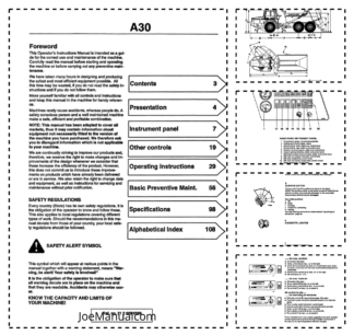 Volvo A30 Articulated Dump Truck Operators Manual VOE2126696569