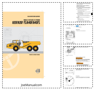 Volvo A35F FS A40F FS Articulated Dump Truck Operators Manual PT