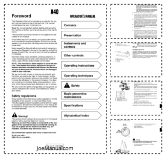 Volvo A40 Articulated Dump Truck Operators Manual 2114313066