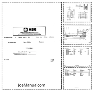Volvo ABG Titan 111 Tracked Paver Parts Catalog