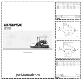 Volvo ABG7820 P7820D Tracked Paver Parts Catalog SN 720000 725000 and UP 20051569C