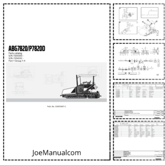 Volvo ABG7820 P7820D Tracked Paver Parts Catalog SN 7200000-725000 20051567C