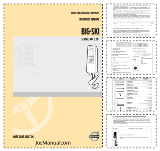 Volvo BIG-SKI System Operators Manual SN 326 and UP
