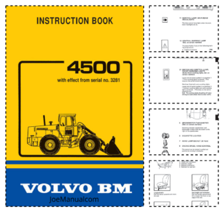 Volvo BM 4500 Wheel Loader Operators Manual SN 3281 and UP
