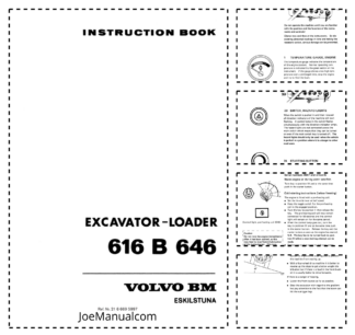 Volvo BM 616B 646 Backhoe Loader Operators Manual 2166695997
