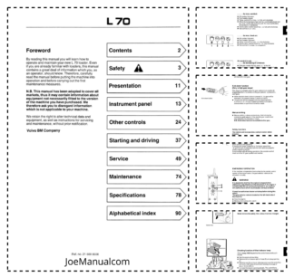 Volvo BM L70 Wheel Loader Operators Manual VOE2116696508