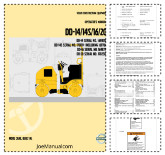 Volvo DD-14 14S 16 20 Roller Operators Manual