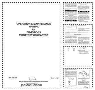 Volvo DD-23 DD-25 Vibratory Compactor Operation and Maintenance Manual VOE21A1004806H